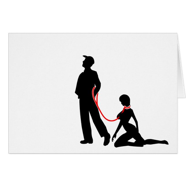 Frau ein der Leine - Böse Männer (Anverso (Horizontal))