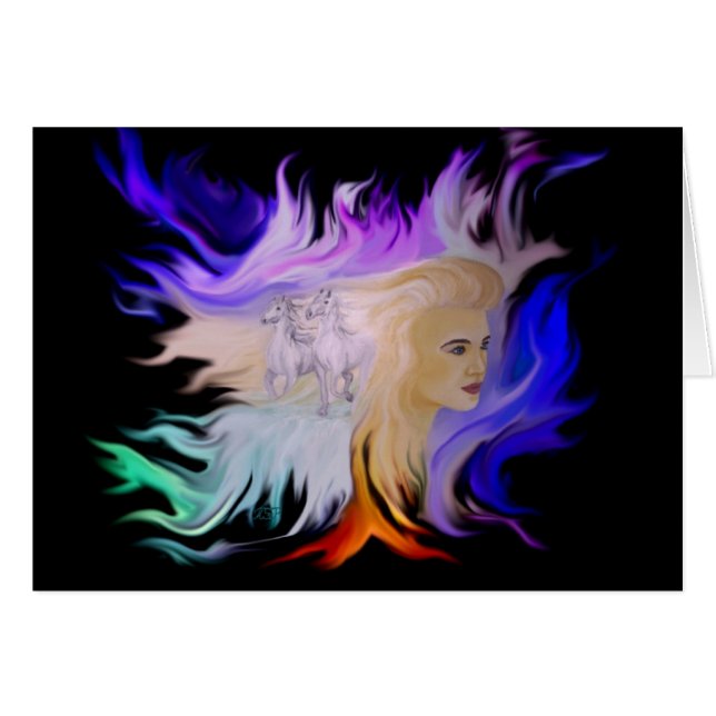 Frau mit Pferd (Anverso (Horizontal))