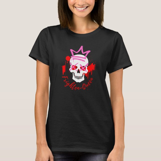 Fraude de graffiti de reina asustada camiseta de m (Anverso)