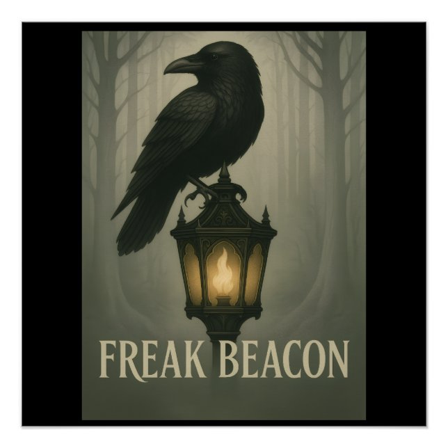 Freak Beacon Raven Glossy Poster (Anverso)