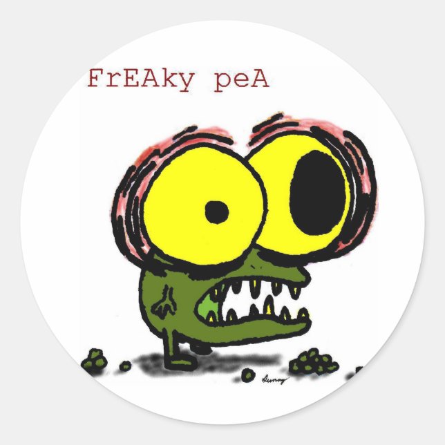 Freaky Pea Pegatinas (Anverso)