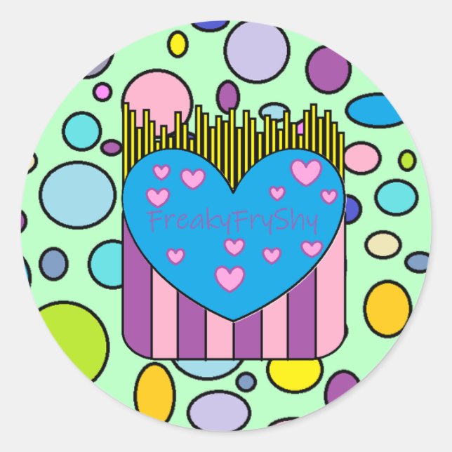 FreakyFryShy Pegatina (Anverso)