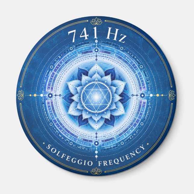Frecuencia Solfeggio 741 Hz Imán (Frente)