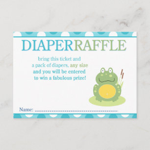Freddy la tarjeta Baby Shower Diaper Raffle