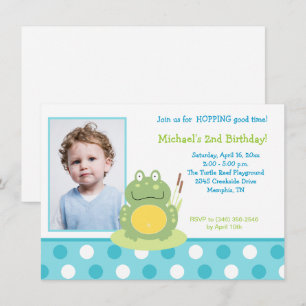 Freddy the Frog Photo Birthday Invitación a cumple