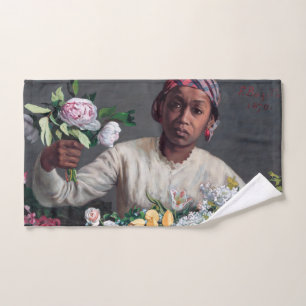 Frederic Bazille - Joven mujer con peonías