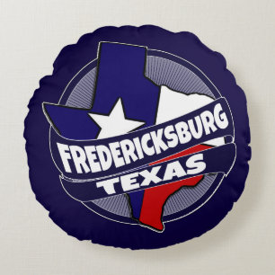 Fredericksburg, almohada redonda de la bandera de