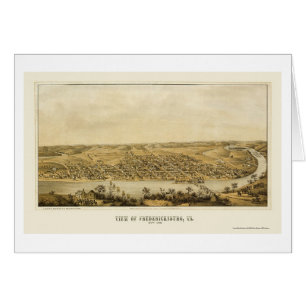 Fredericksburg, mapa panorámico del VA - 1862