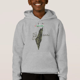 Free Palestine Kids Hoodie - Diseño de camuflaje