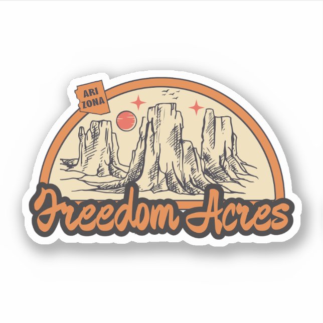 Freedom Acres, Arizona  Calcomanía (Anverso)