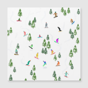 Freeride Snowboarder Ilustracion Snowboarding