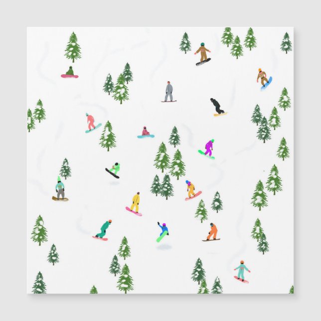 Freeride Snowboarder Ilustracion Snowboarding (Anverso)