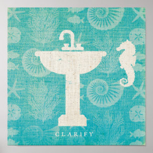 Fregadero costero del cuarto de baño del arte el  