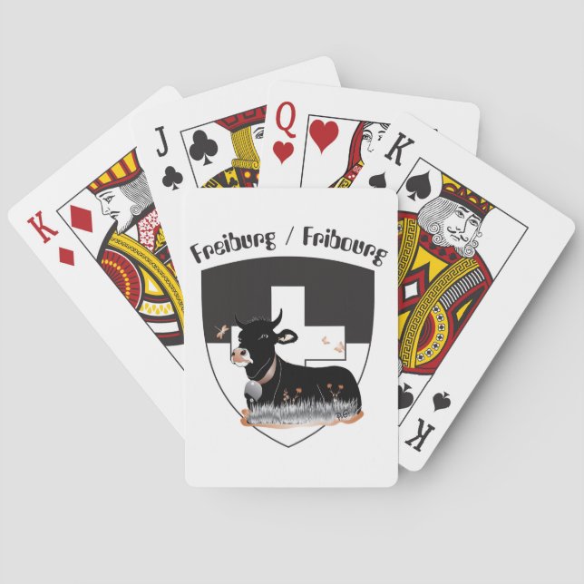 Freiburg, Fribourg carta de juego/ (Reverso)