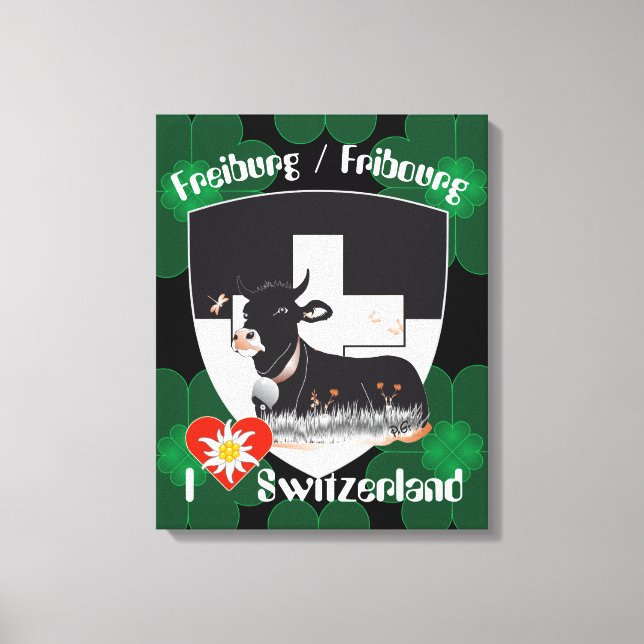 Freiburg Fribourg Suiza Suisse lienzo (Anverso)