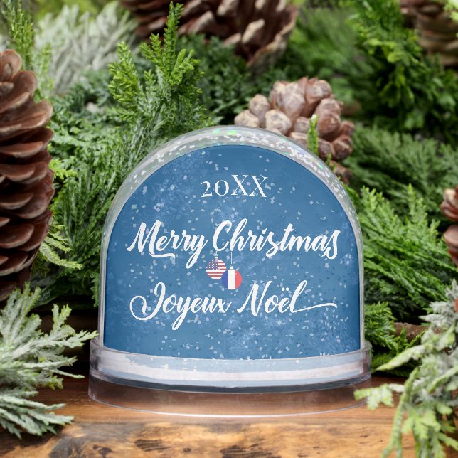 French American Merry Christmas Joyeux Noël (Invierno)