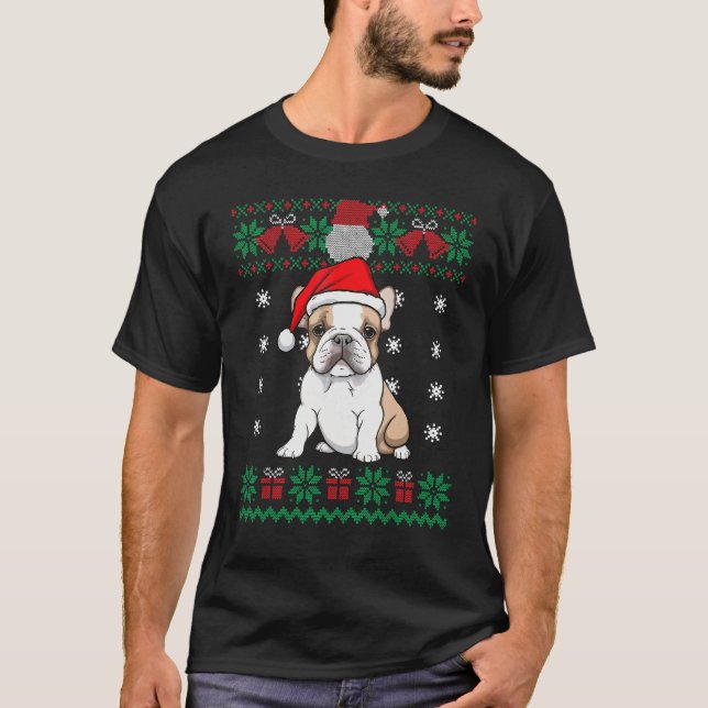 French Bulldog Dog Ugly Sweater Christmas Puppy Do (Anverso)