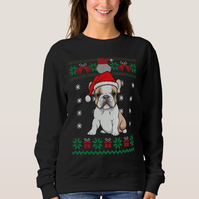 French Bulldog Dog Ugly Sweater Christmas Puppy Do (Anverso)