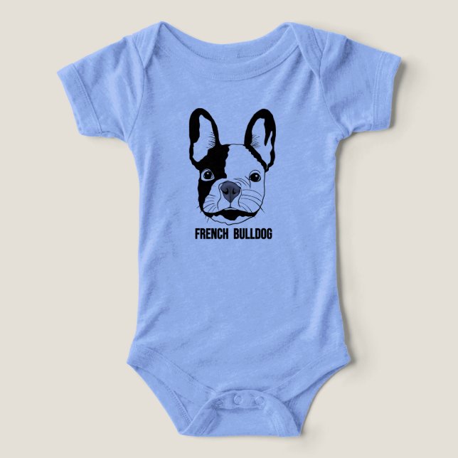 French Bulldog face on toddlers baby (Diseño delantero )