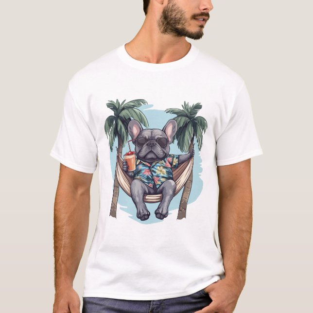 French Bulldog In Hawaiian Top (Anverso)