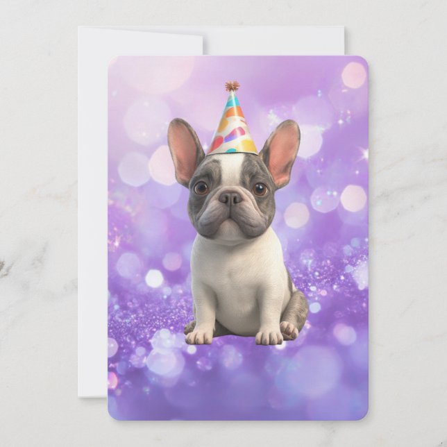 French Bulldog Invitation Card (Anverso)
