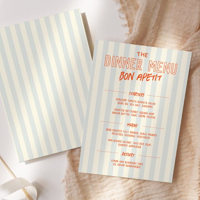 French Cafe Dinner Wedding Menu Template (Subido por el creador)
