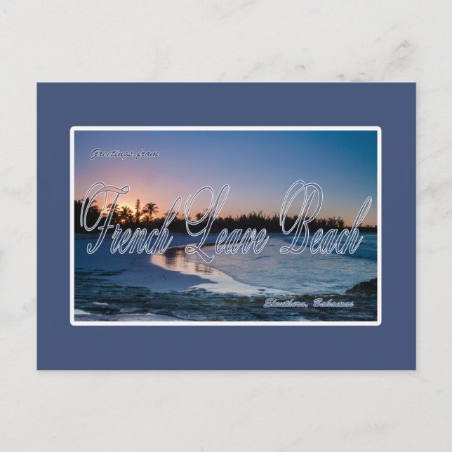 French Leave Beach, Eleuthera, postal de Bahamas (Anverso)