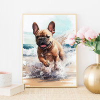 Frenchie Bulldog francés regalo arte en la pared