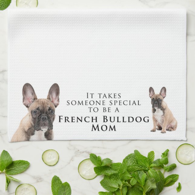 Frenchie Mom Kitchen Toalla (Doblado)