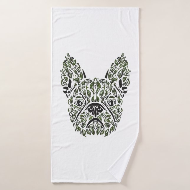 Frenchie Puppy Art (Toalla de baño)