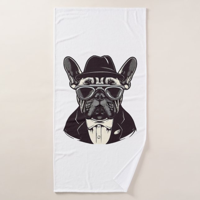 Frenchie The Gangster (Toalla de baño)