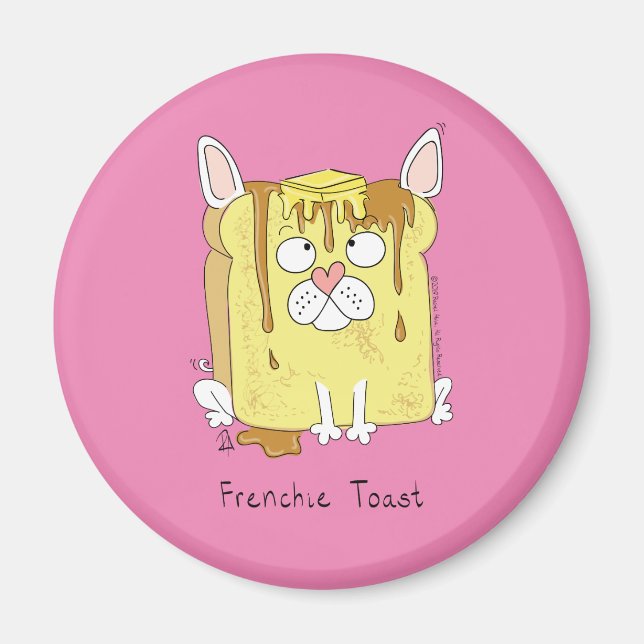 Frenchie Toast Bulldog francés imán (Frente)