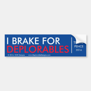 Freno para Deplorables - pegatina para el
