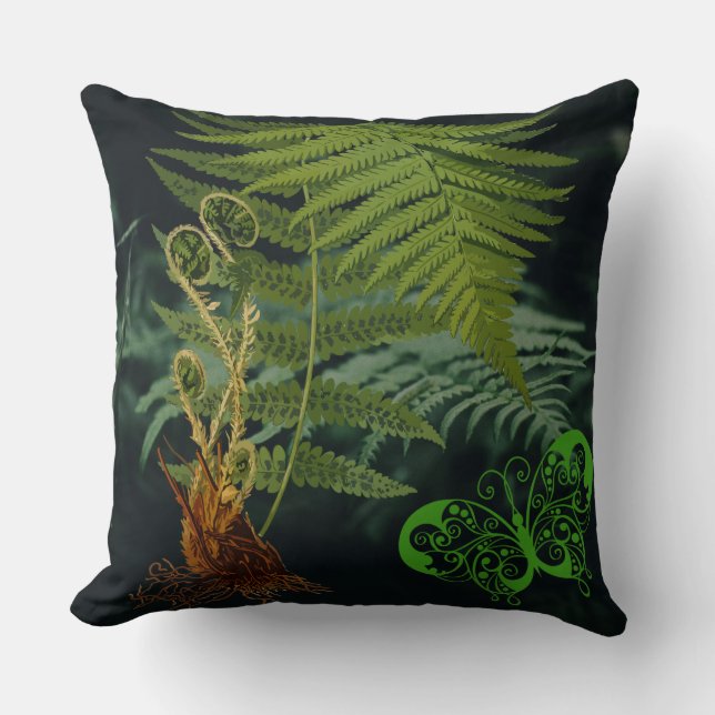 Freno romántico, almohada de escenario forestal (Anverso)