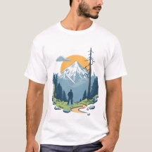 Frente a las Montañas – Camiseta Gráfica de Aventu