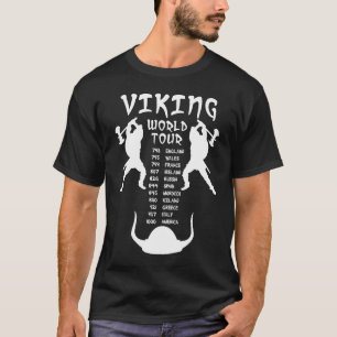 Frente de camisa del viaje del mundo de Viking