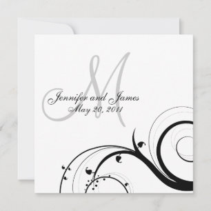 Frente elegante de la invitación del boda del