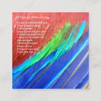 Frente y parte posterior cuadrados de la tarjeta