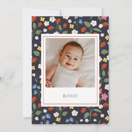 Fresa Anuncio de Nacimiento de Bebé Marina