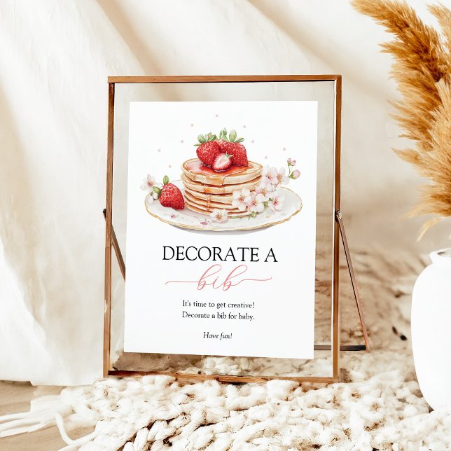 Fresa Bebé Brunch Decoración Un Rótulo Bib (Subido por el creador)