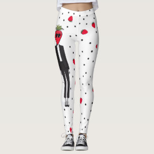 Fresa Chic – Leggings de Moda Excéntrica Añade un
