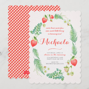 Fresa con invitación a los helechos