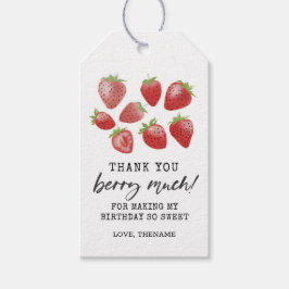 Fresa Cumpleaños Gracias Etiqueta ・ Berry Sweet