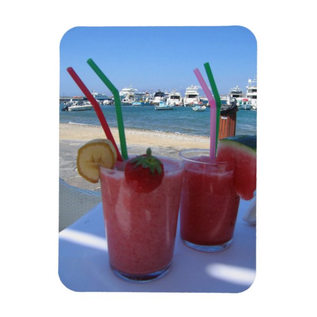 Fresa Daiquiris en Mykonos - imán fotográfico (Vertical)