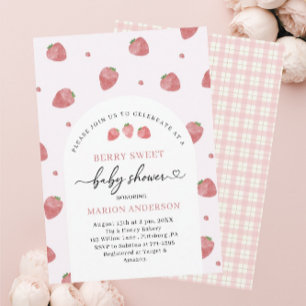 Fresa de color de agua ducha de bebé Invitación