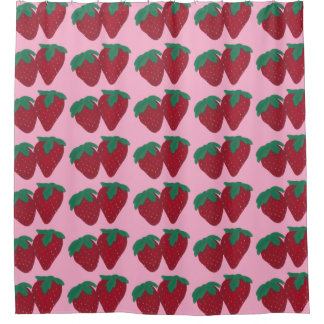 Fresa Dos Fresas Fruta Cortinas De Ducha