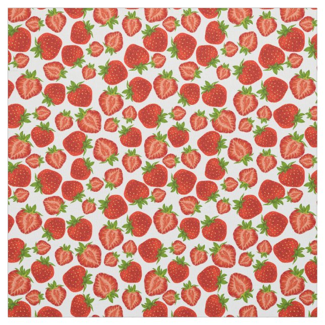 Fresa elegante fresas bayas rojas tela (Retal)