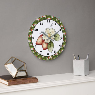 Fresa Fruit Reloj de pared de cocina