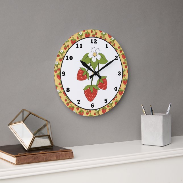 Fresa Fruit Reloj de pared de cocina (Oficina)