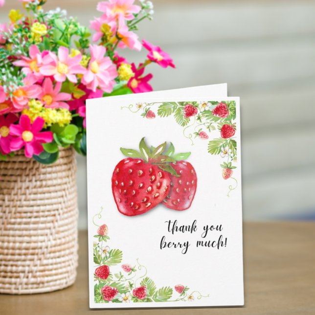 Fresa Gracias Berry Mucha Tarjeta (Subido por el creador)
